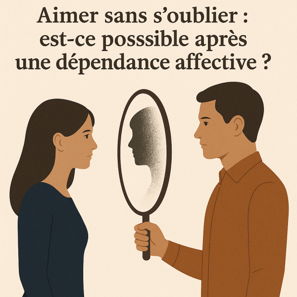 Et si, à force d’aimer, vous aviez cessé de vous voir ? Cette image illustre ce moment subtil où l’on se regarde dans les yeux de l’autre… mais qu’on ne se reconnaît plus. Une mise en lumière poignante des effets de la dépendance affective et de l’oubli d